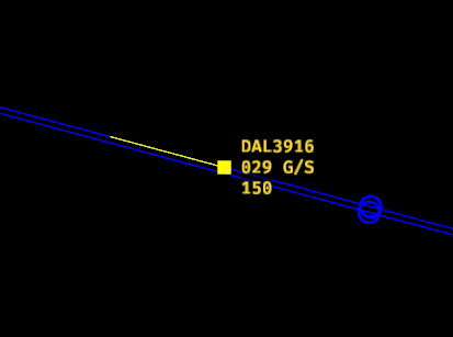 on the glideslope